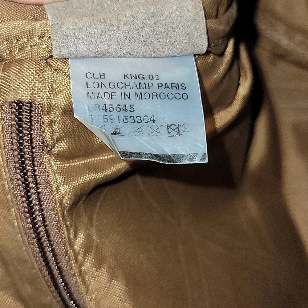 Longchamp Brown Leather Messenger Crossbody Bag